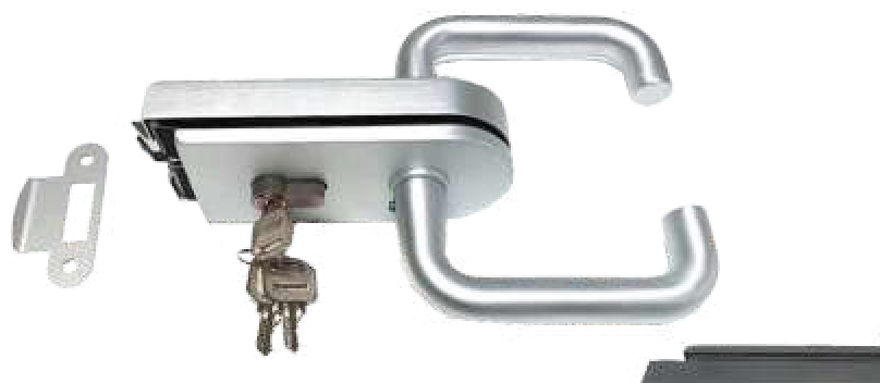 D-Type Glass Door Locks Wall To Glass